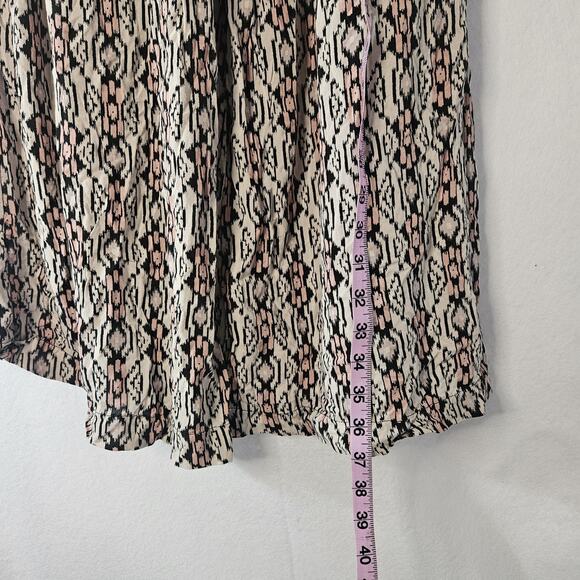 BRANDY MELVILLE Black Beige Palazzo Wide Leg Pant One Size Pink - Picture 3 of 7